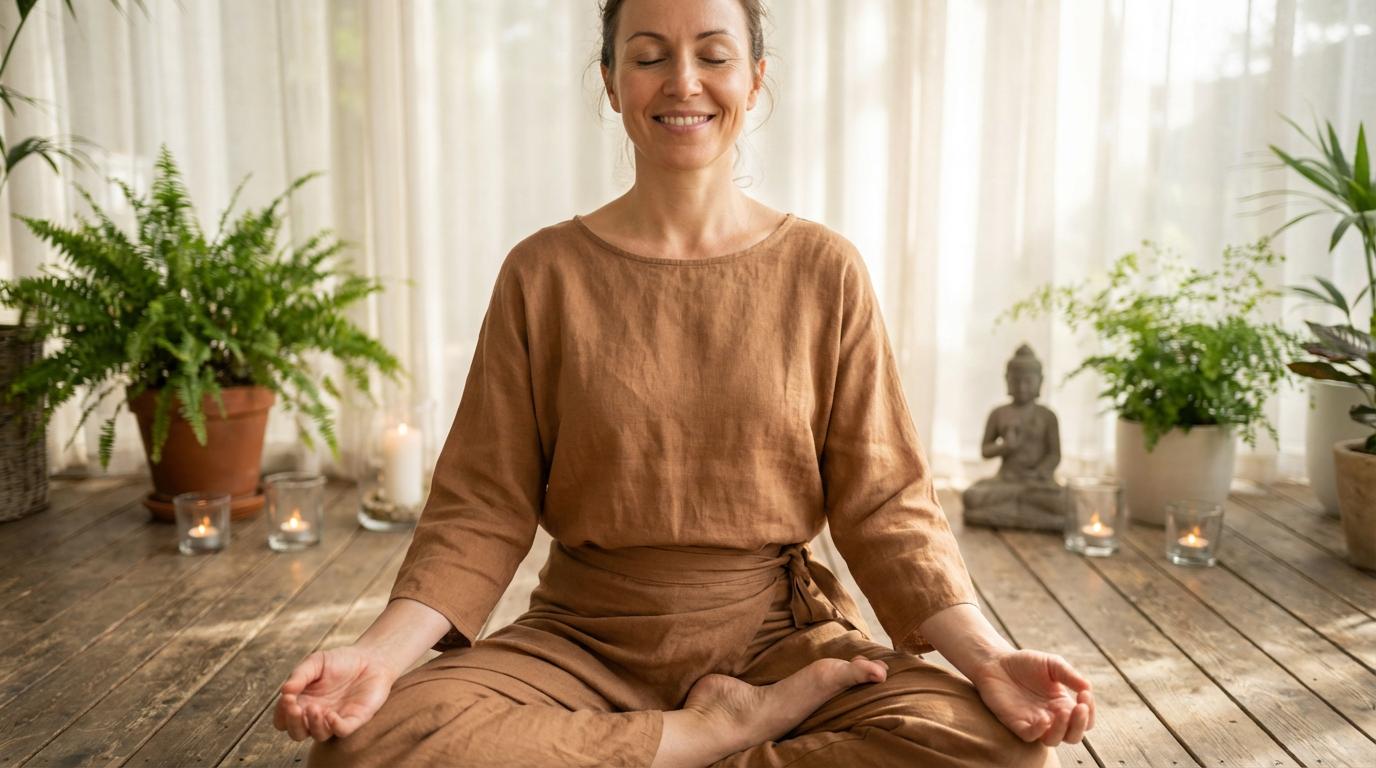 Instruktorka jogi podczas sesji